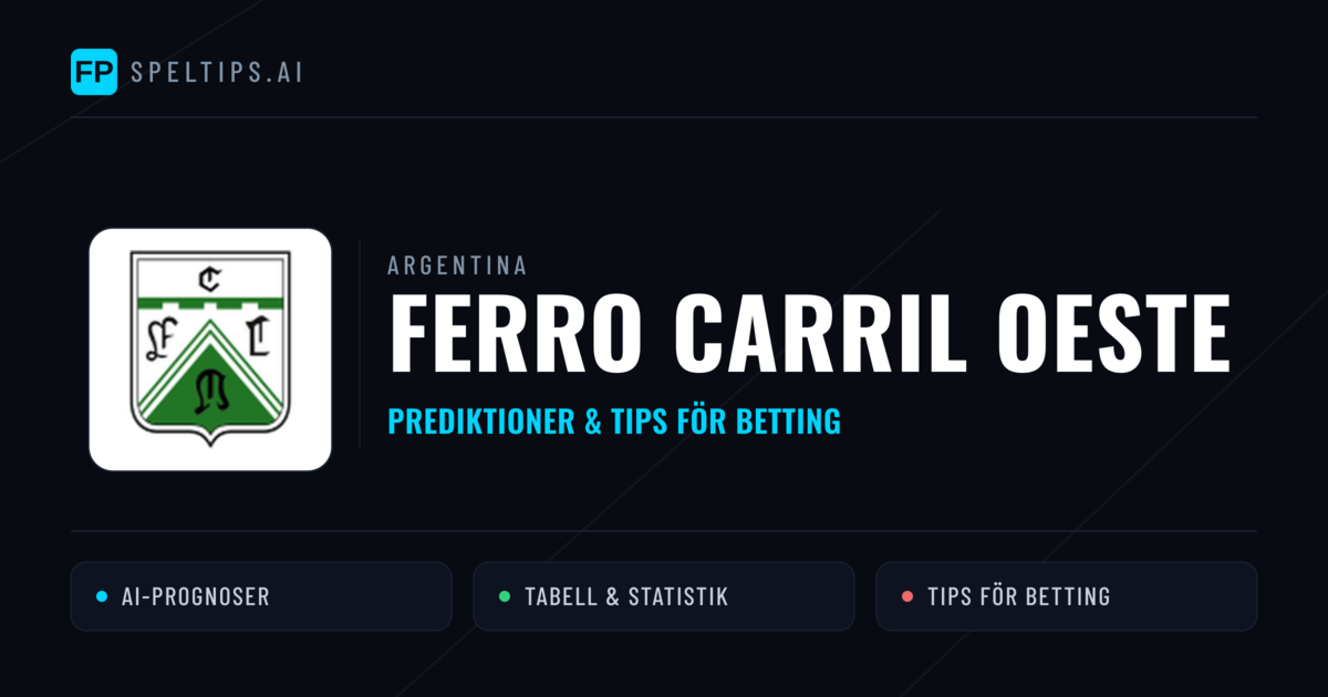 Ferro Carril Oeste Prognoser & Statistik