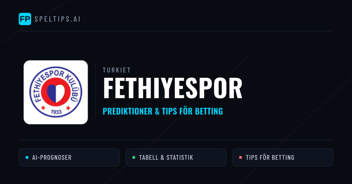 Fethiyespor Prognoser & Statistik