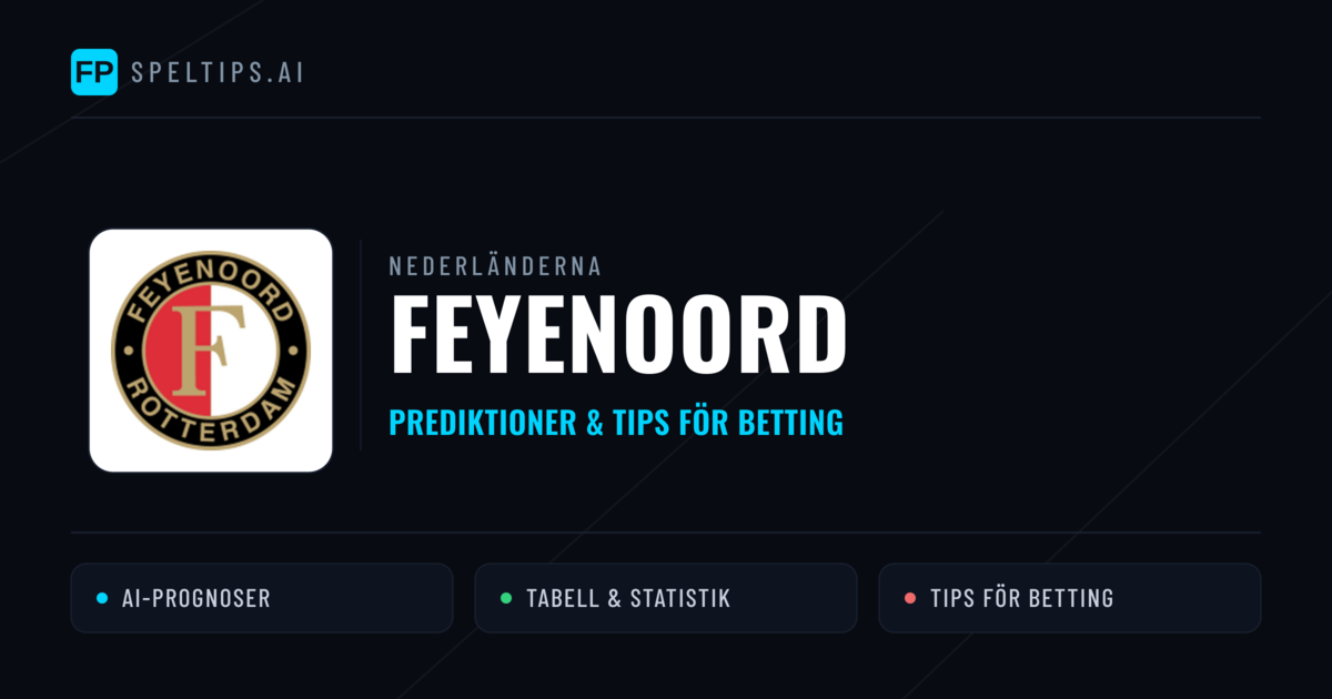 Feyenoord Prognoser & Statistik
