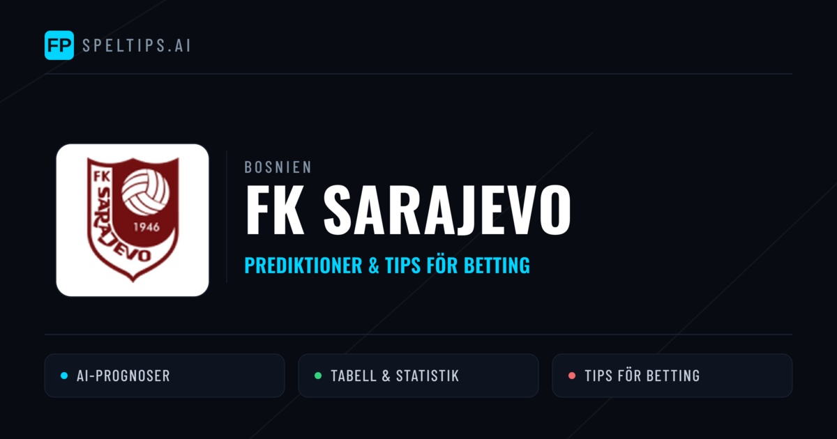 FK Sarajevo Prognoser & Statistik