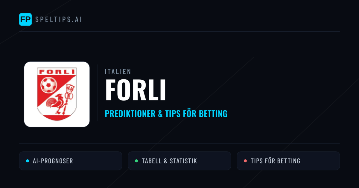 Forli Prognoser & Statistik