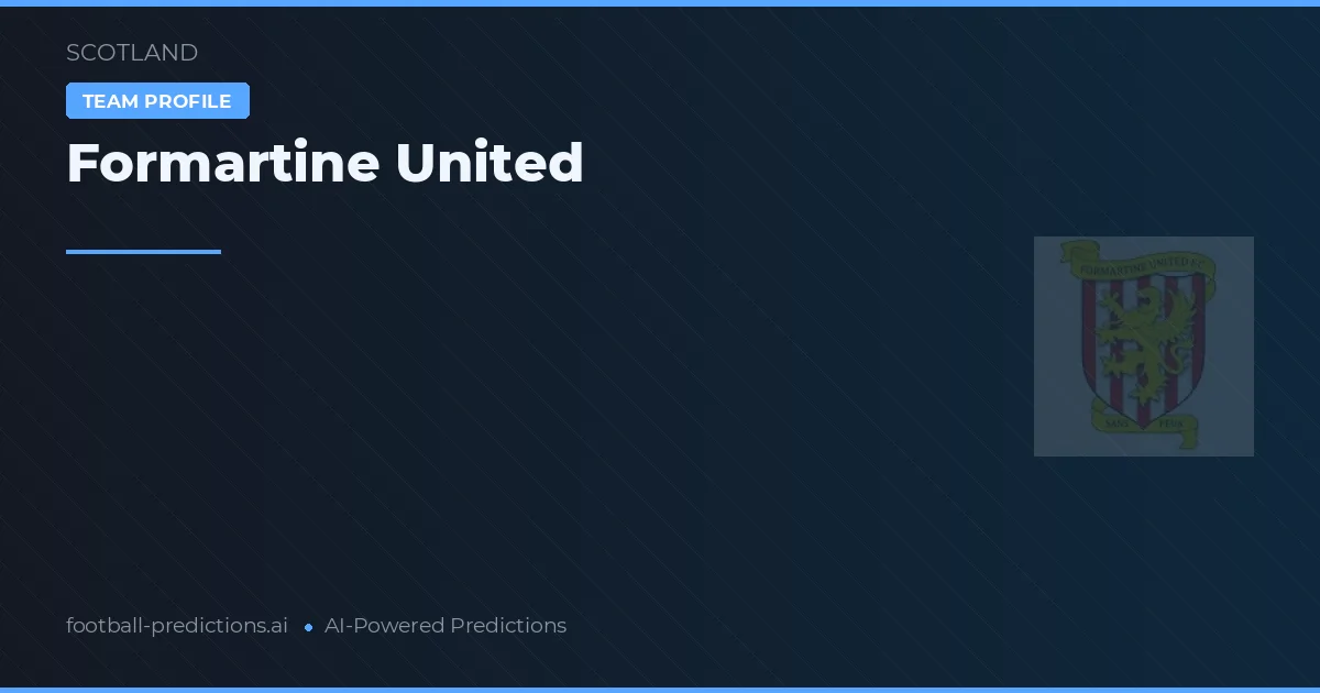 Formartine United Prognoser & Statistik