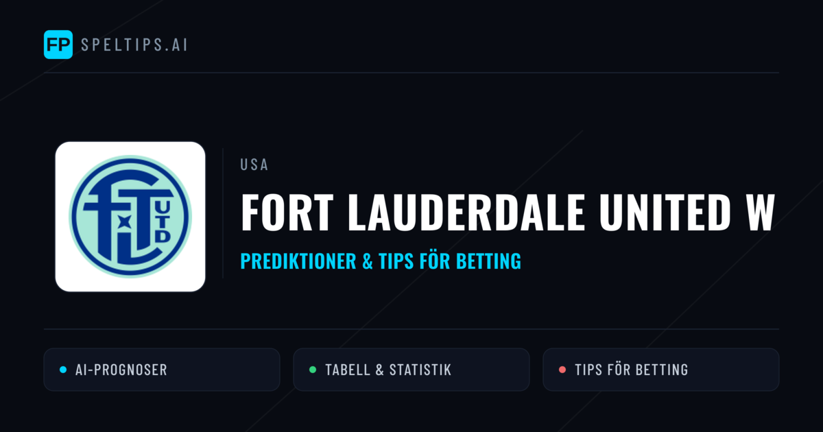 Fort Lauderdale United W Prognoser & Statistik