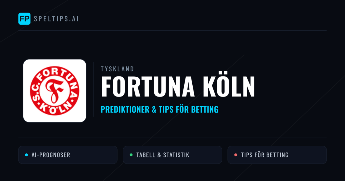 Fortuna Köln Prognoser & Statistik