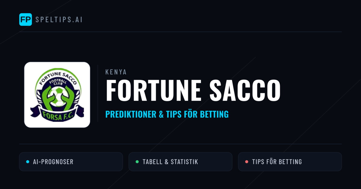 Fortune Sacco Prognoser & Statistik