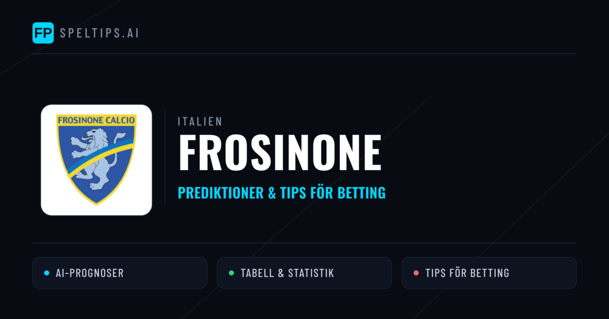 Frosinone Prognoser & Statistik