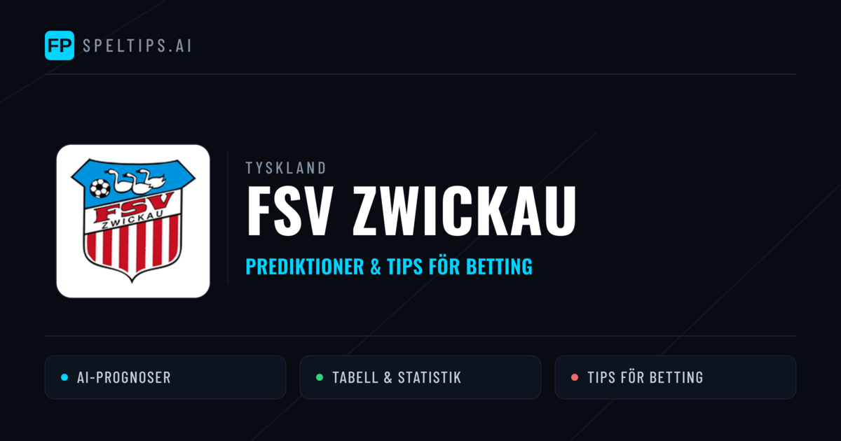 FSV Zwickau Prognoser & Statistik