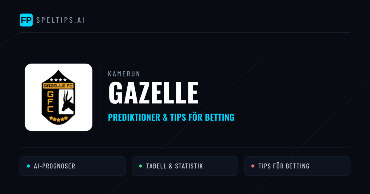 Gazelle Prognoser & Statistik