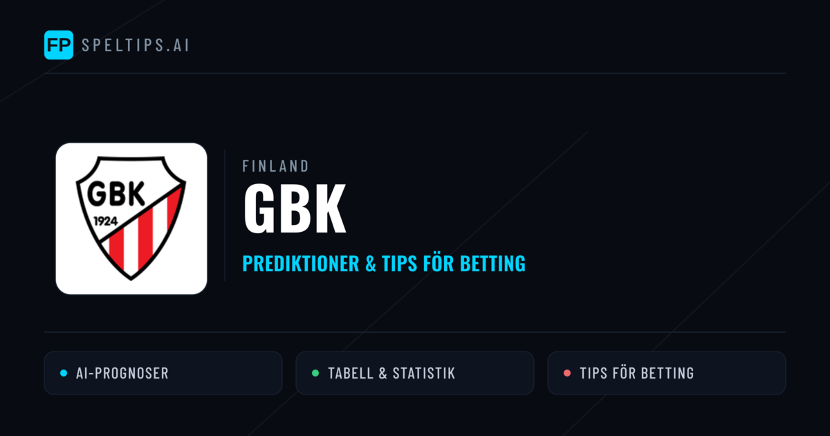 GBK Prognoser & Statistik