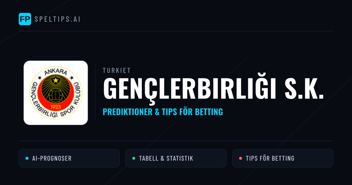Gençlerbirliği S.K. Prognoser & Statistik