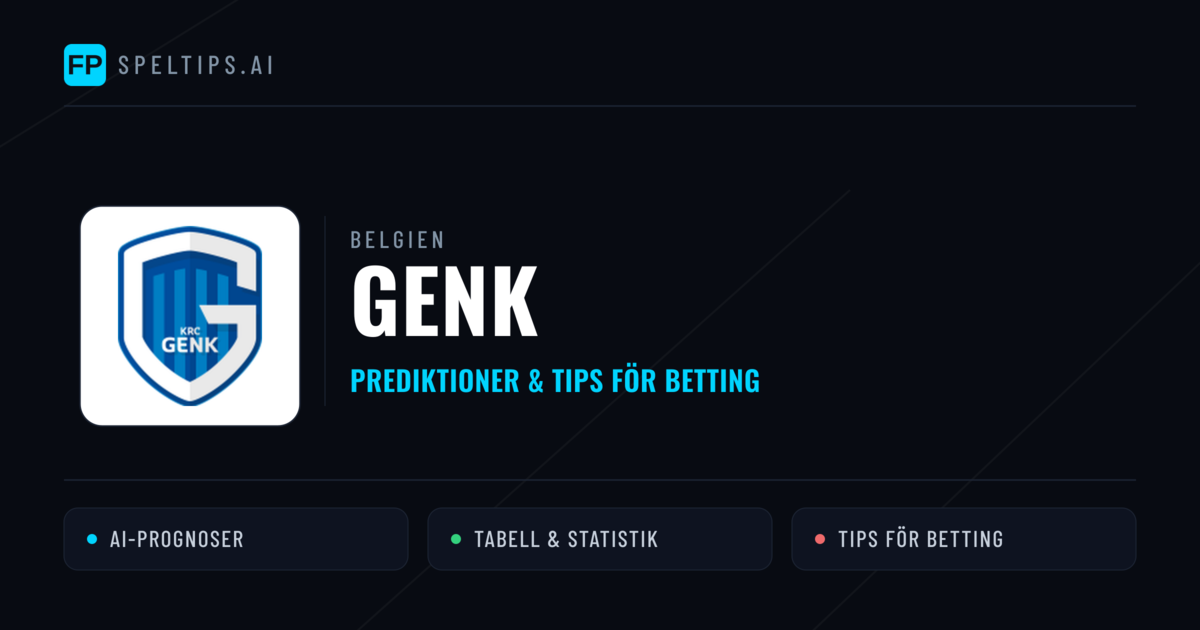 Genk Prognoser & Statistik