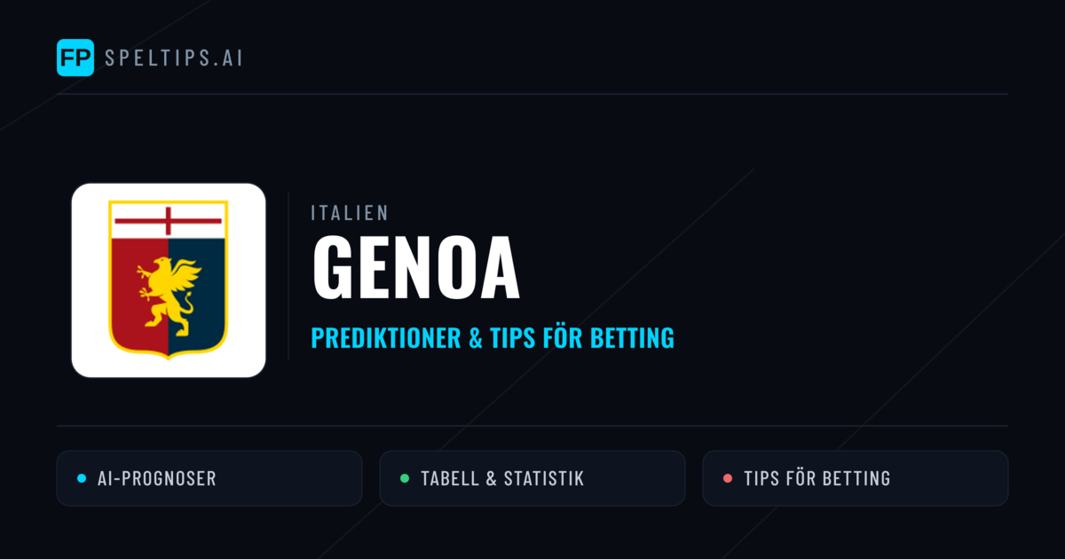 Genoa Prognoser & Statistik