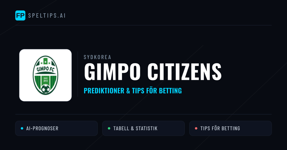 Gimpo Citizens Prognoser & Statistik