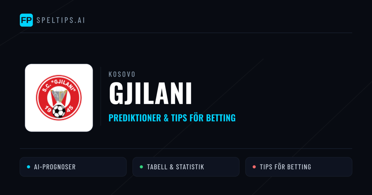 Gjilani Prognoser & Statistik
