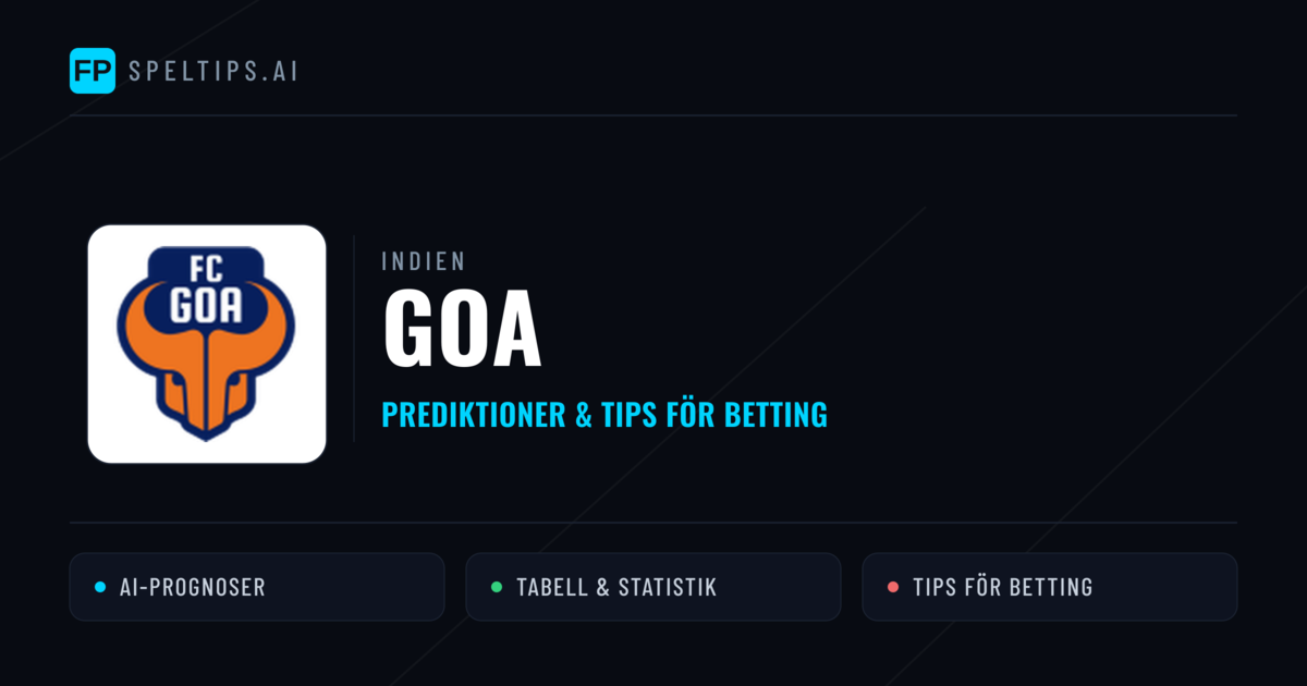 Goa Prognoser & Statistik