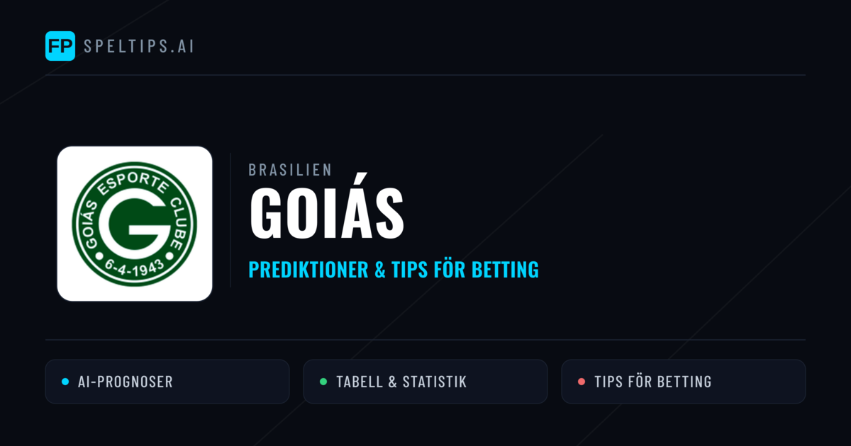 Goiás Prognoser & Statistik