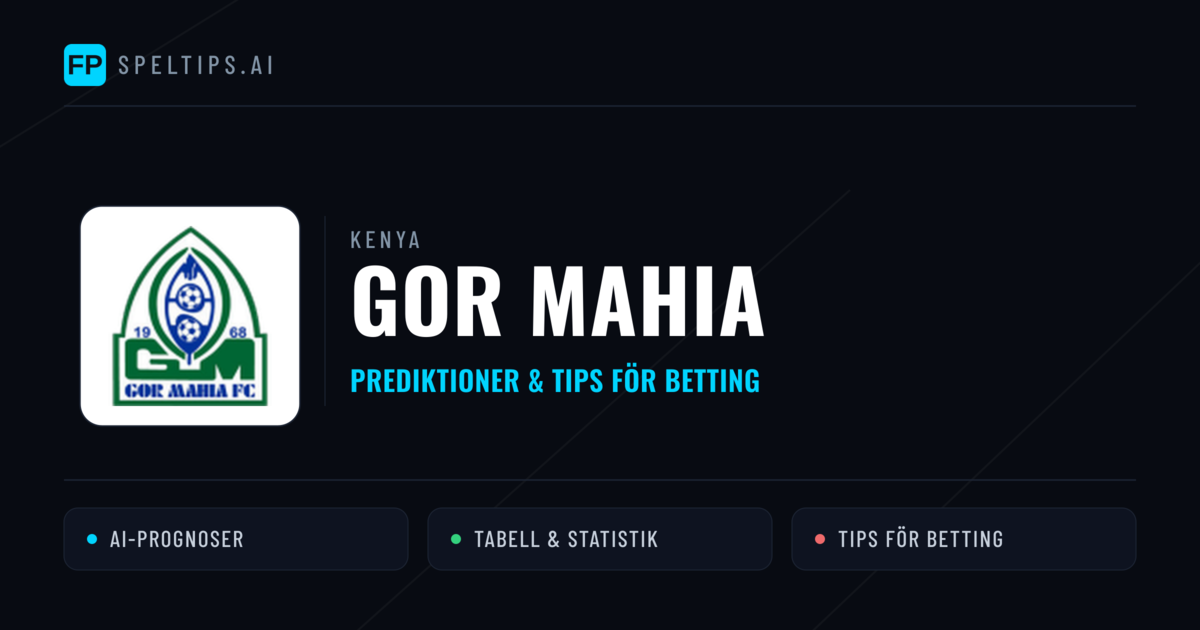 GOR Mahia Prognoser & Statistik