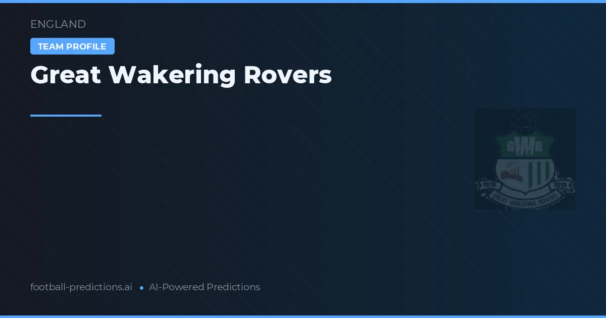 Great Wakering Rovers Prognoser & Statistik