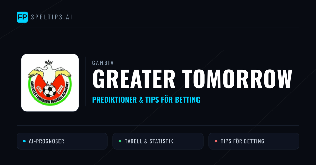 Greater Tomorrow Prognoser & Statistik