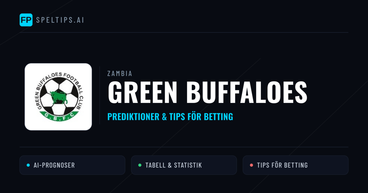 Green Buffaloes Prognoser & Statistik