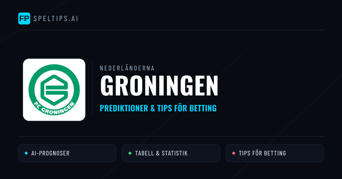 Groningen Prognoser & Statistik