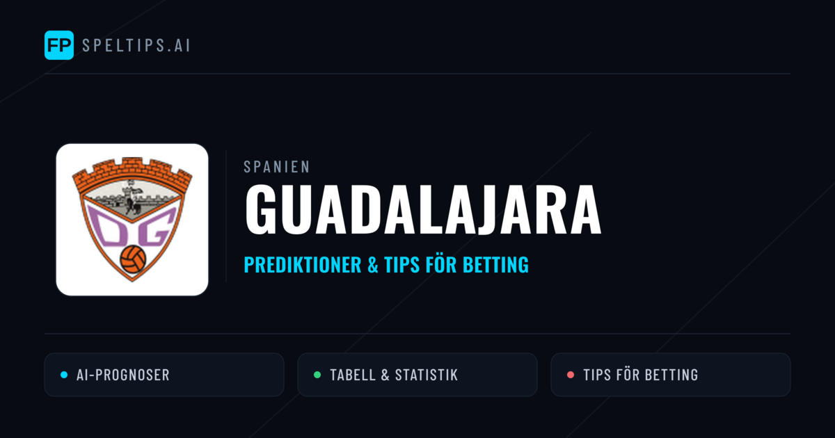 Guadalajara Prognoser & Statistik