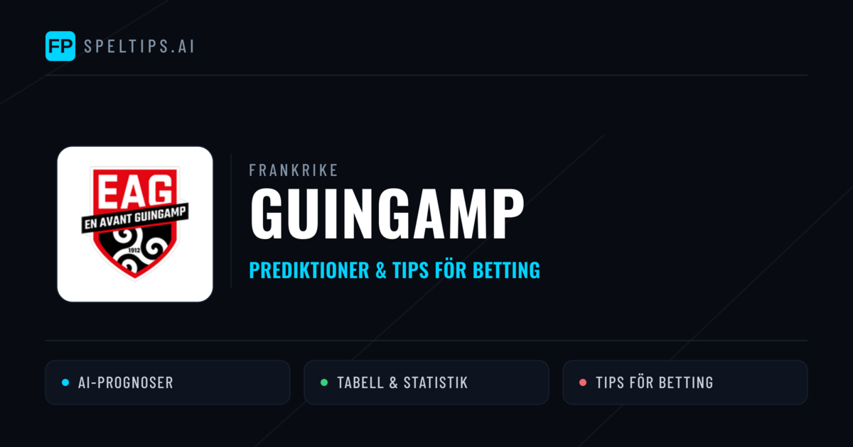 Guingamp Prognoser & Statistik