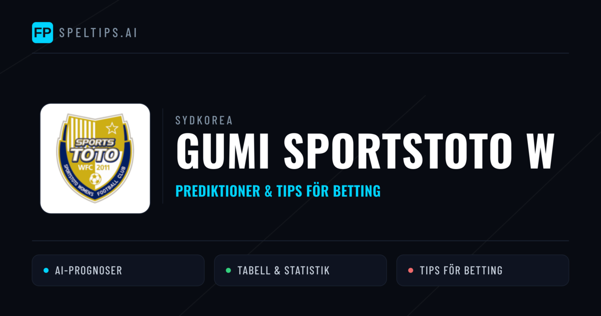Gumi Sportstoto W Prognoser & Statistik
