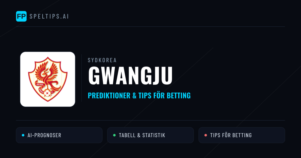 Gwangju Prognoser & Statistik