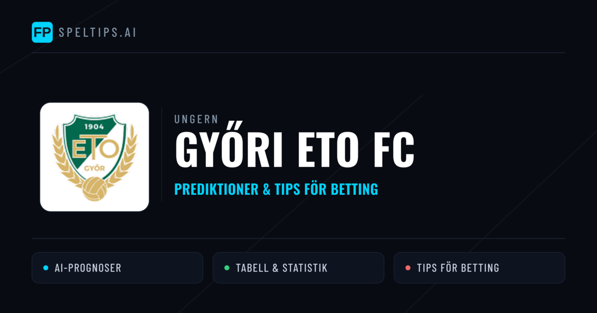 Győri ETO FC Prognoser & Statistik