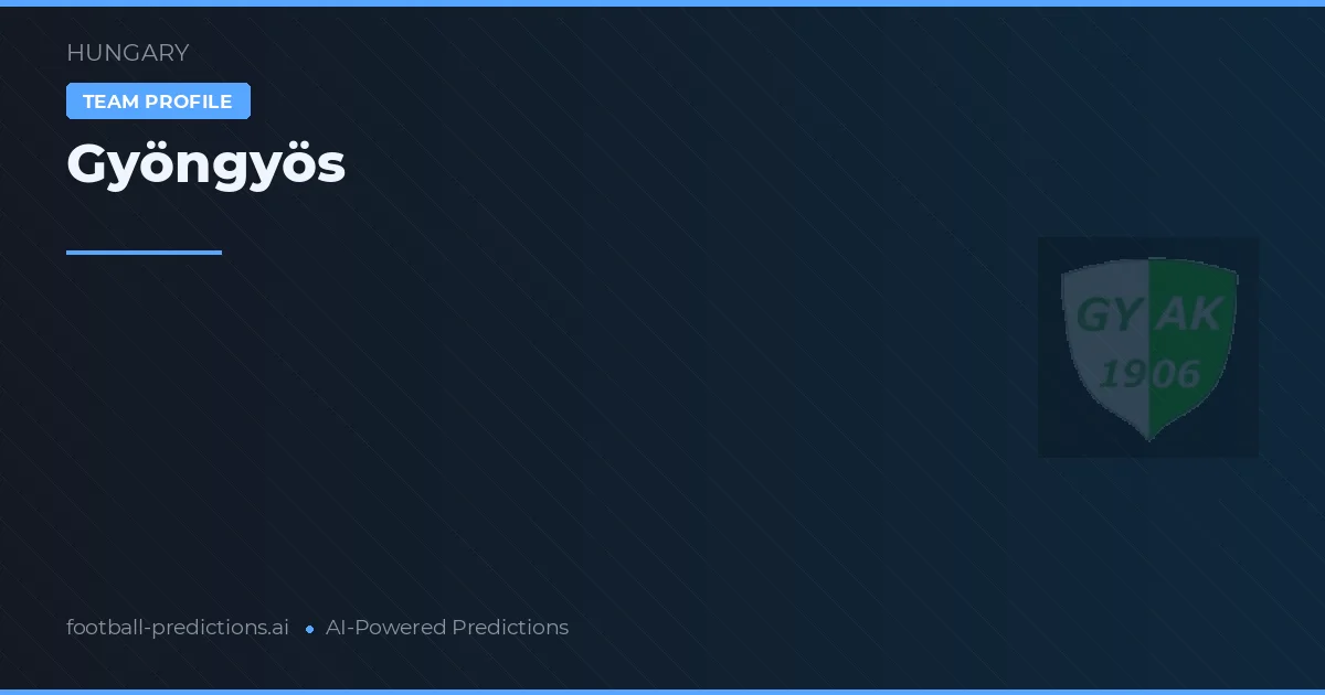 Gyöngyös Prognoser & Statistik