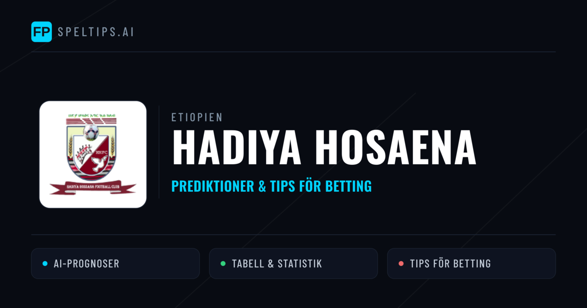 Hadiya Hosaena Prognoser & Statistik
