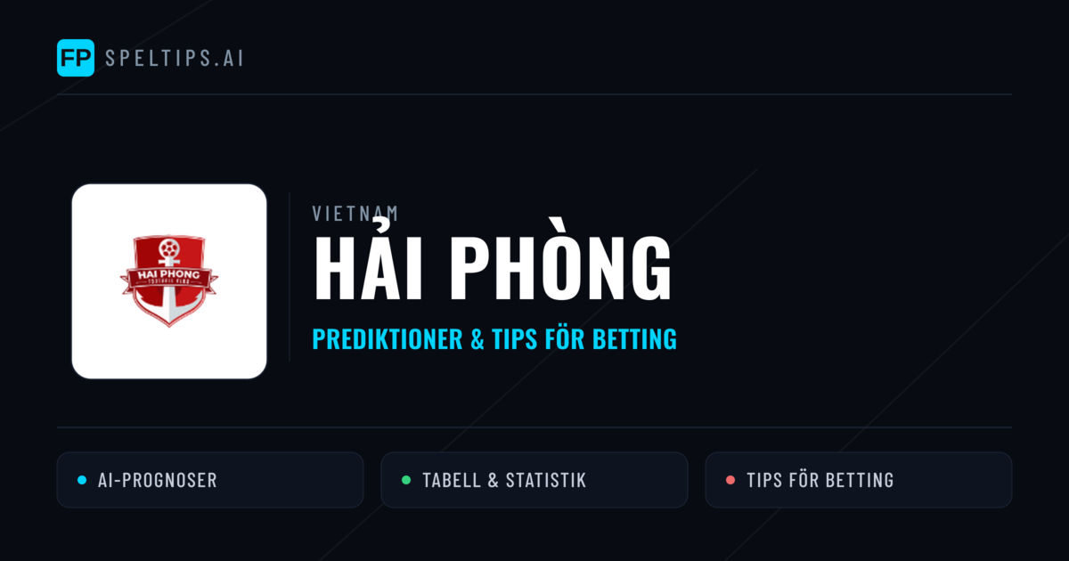 Hải Phòng Prognoser & Statistik