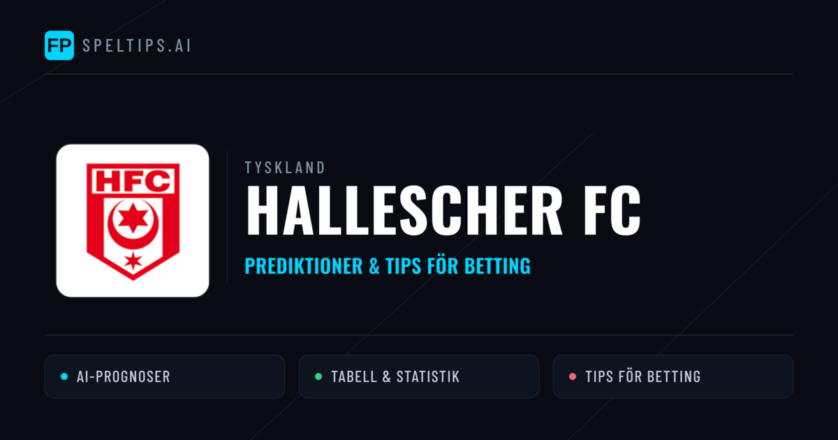 Hallescher FC Prognoser & Statistik