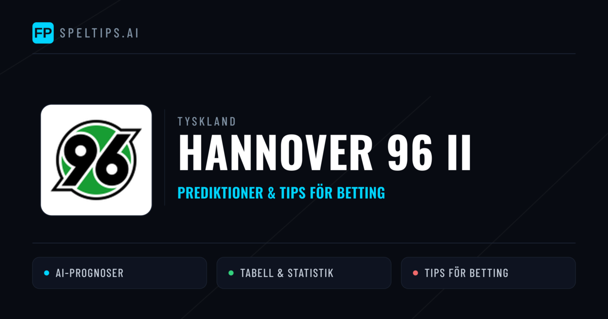 Hannover 96 II Prognoser & Statistik