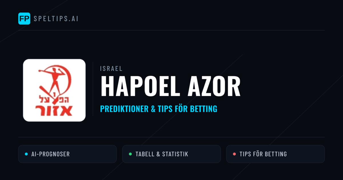 Hapoel Azor Prognoser & Statistik