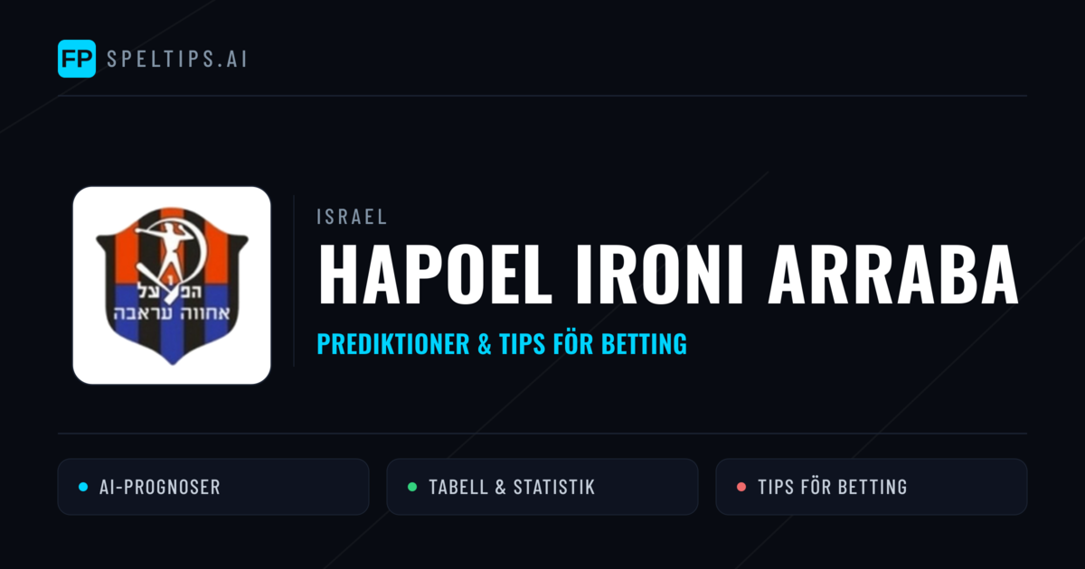 Hapoel Ironi Arraba Prognoser & Statistik