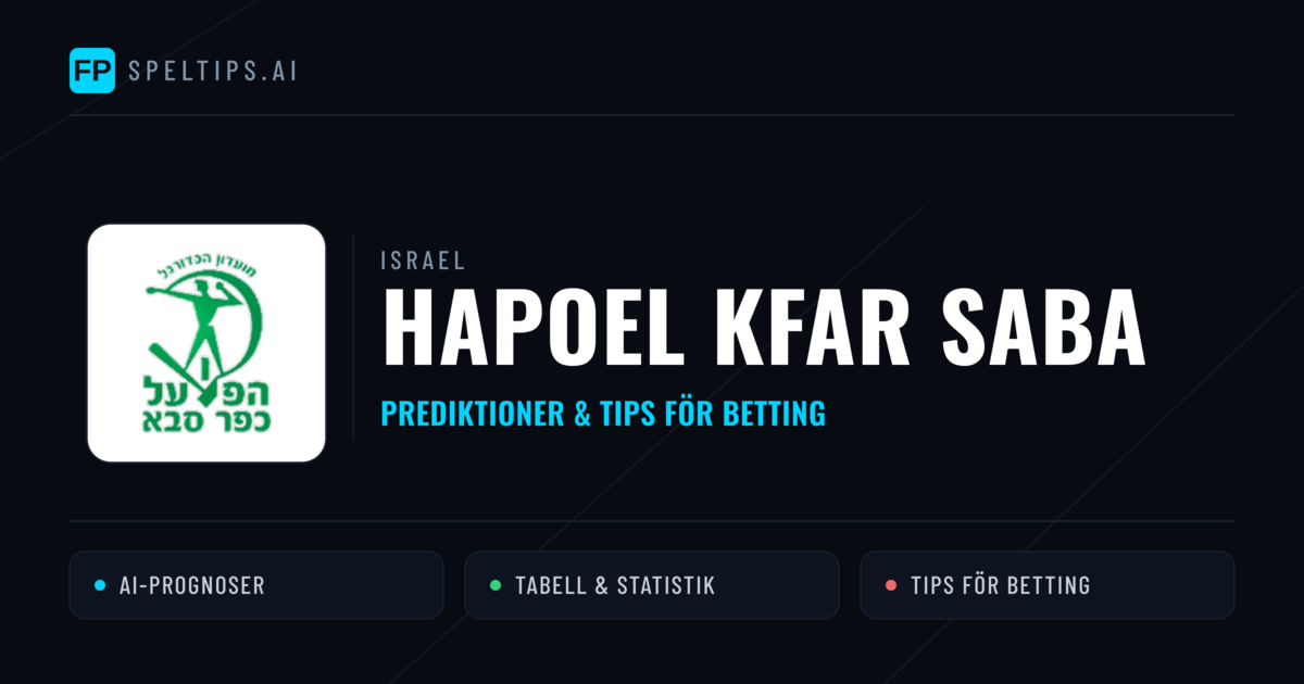Hapoel Kfar Saba Prognoser & Statistik