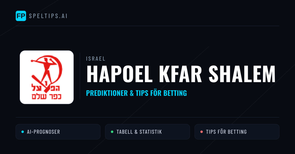 Hapoel Kfar Shalem Prognoser & Statistik