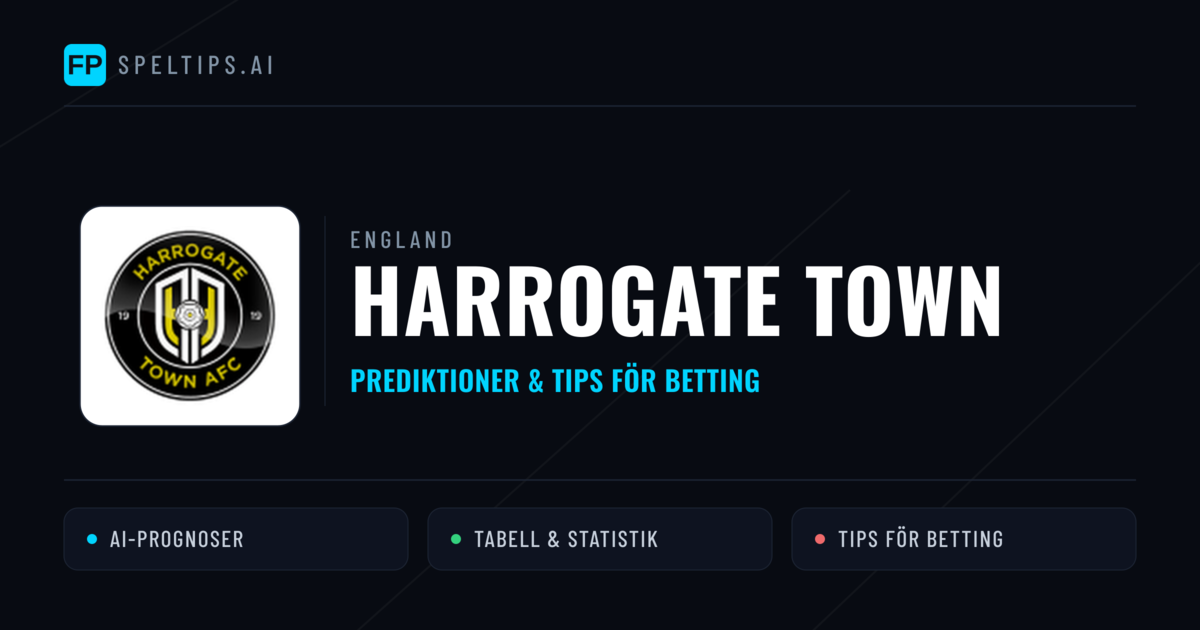 Harrogate Town Prognoser & Statistik