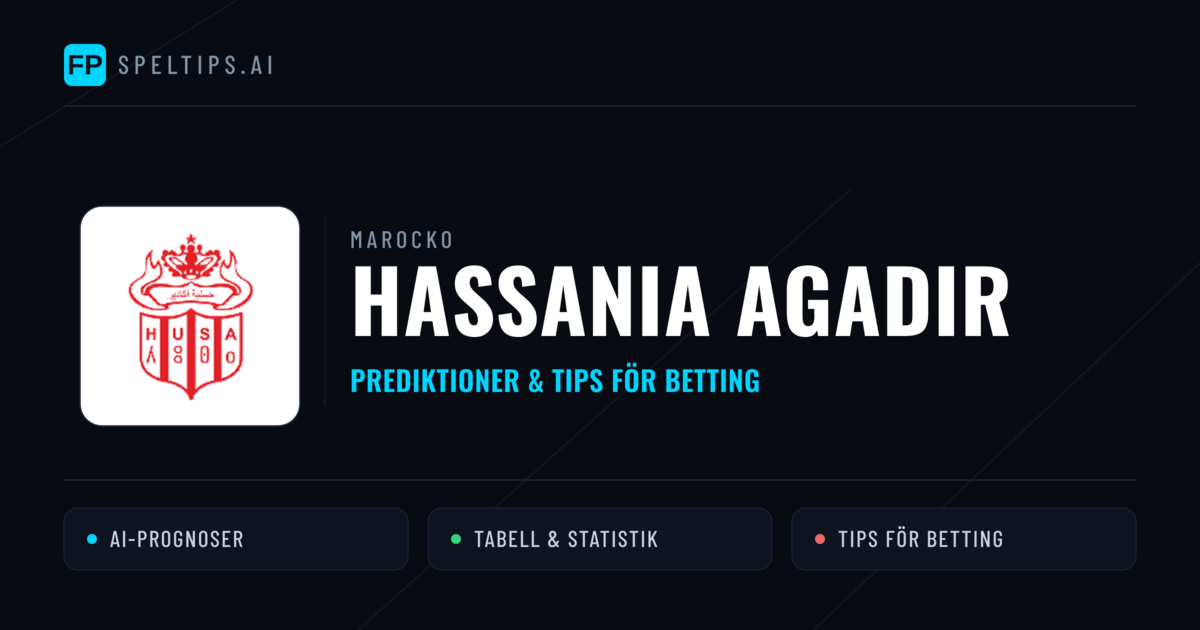 Hassania Agadir Prognoser & Statistik