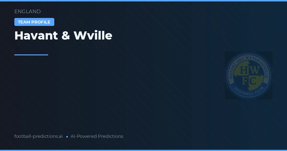 Havant & Wville Prognoser & Statistik