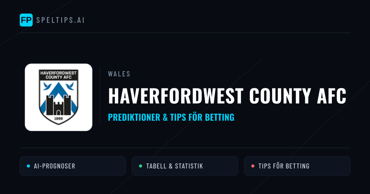 Haverfordwest County AFC Prognoser & Statistik