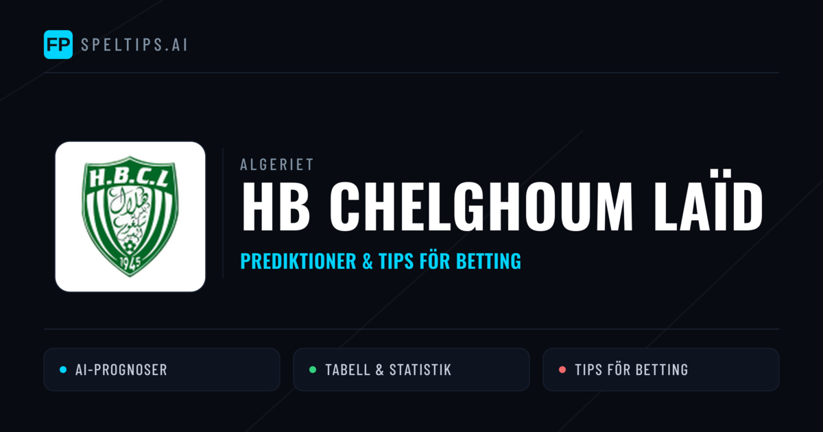 HB Chelghoum Laïd Prognoser & Statistik