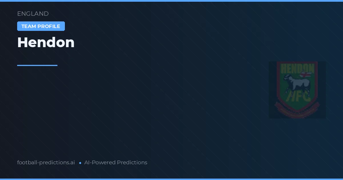 Hendon Prognoser & Statistik