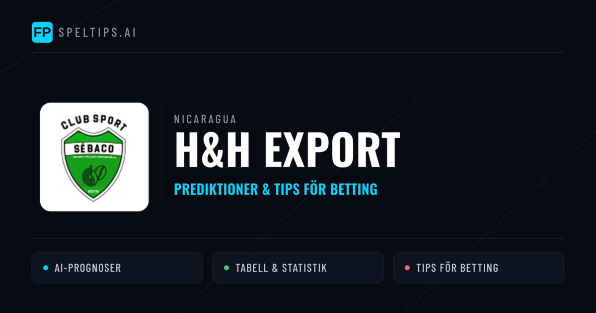 H&H Export Prognoser & Statistik
