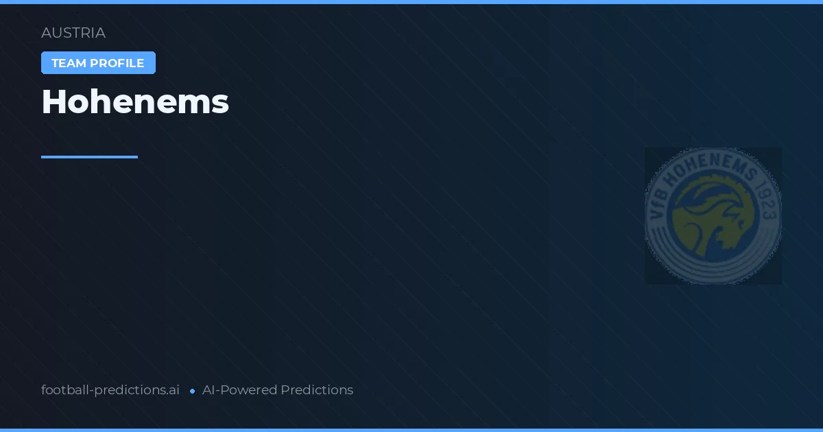 Hohenems Prognoser & Statistik