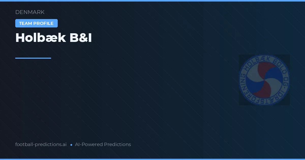 Holbæk B&I Prognoser & Statistik