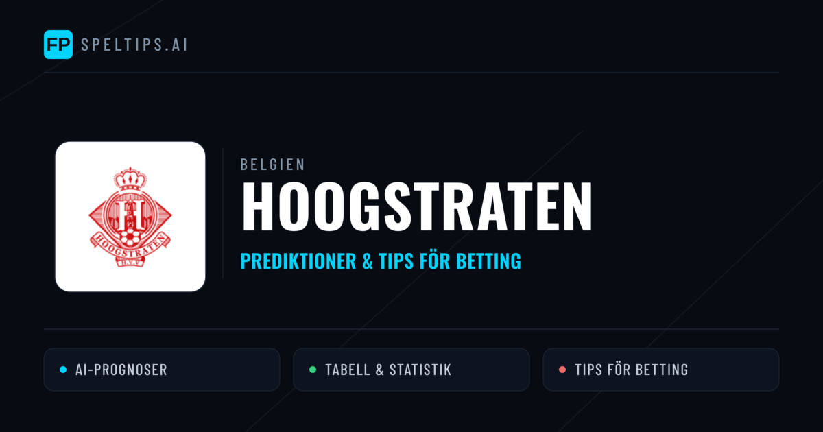Hoogstraten Prognoser & Statistik