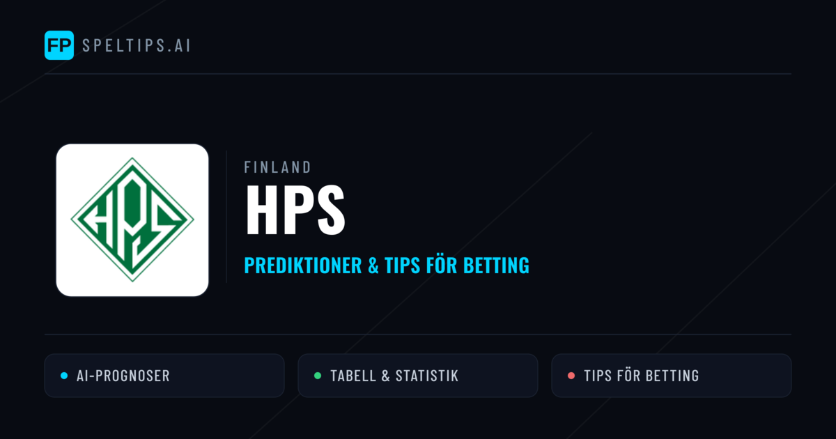 HPS Prognoser & Statistik